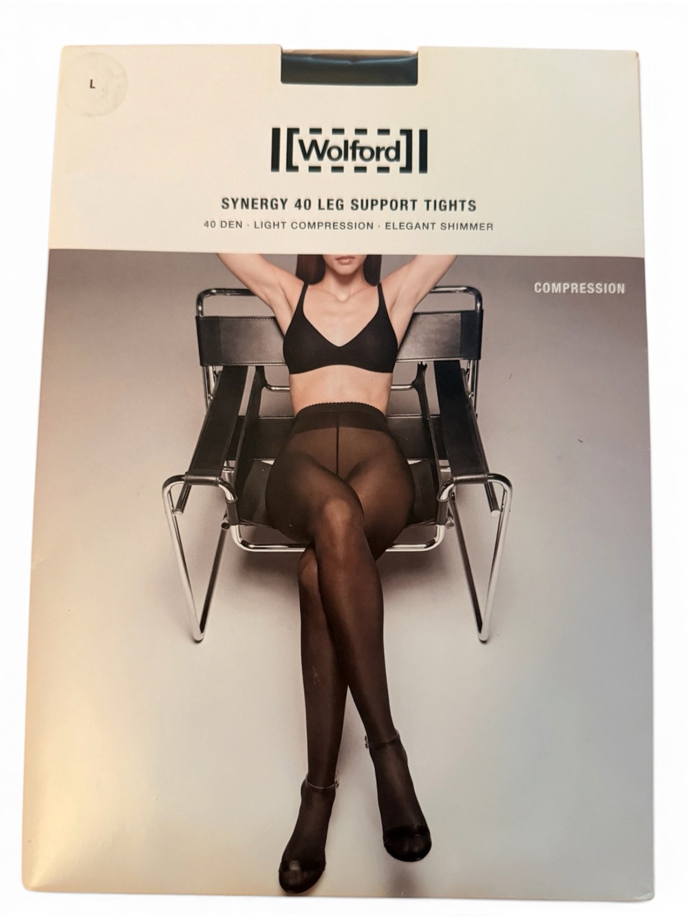 Wolford Synergy 40 Leg Support Tights - Black